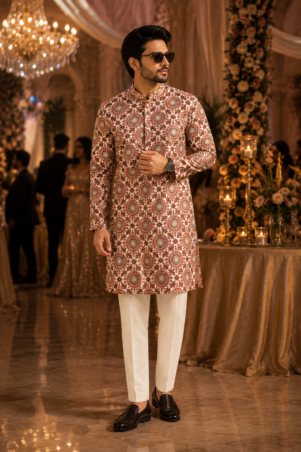 ShreeVastram Mandala Heritage Brocade Kurta Set